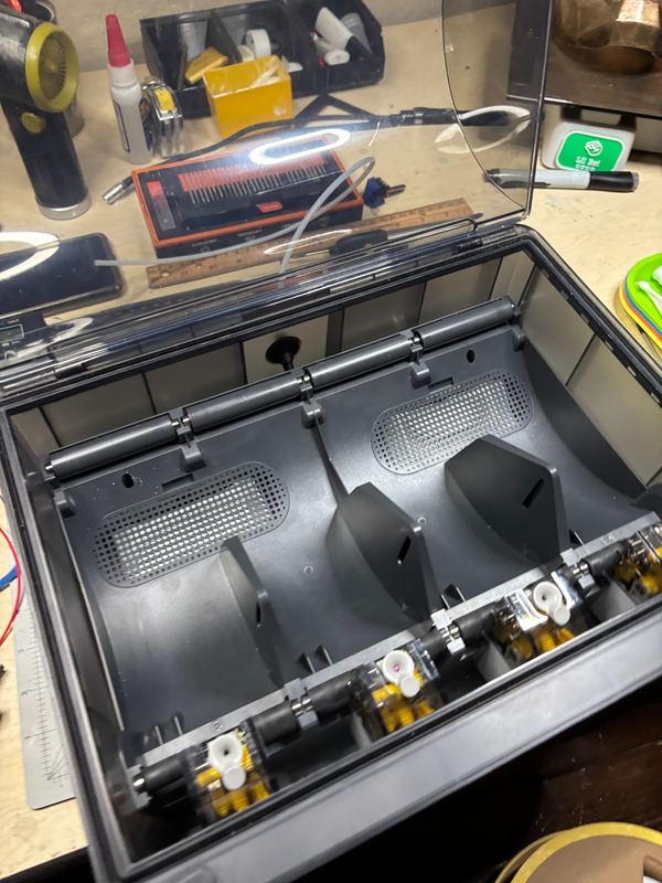 3D-printed electronics enclosure with brass threaded inserts