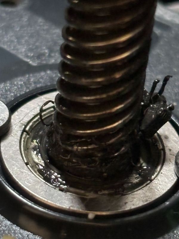 Z-axis lead screw cleaned and re-greased