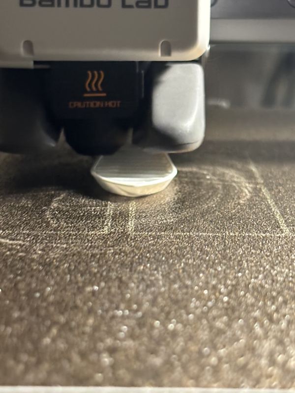 First test layer going down cleanly